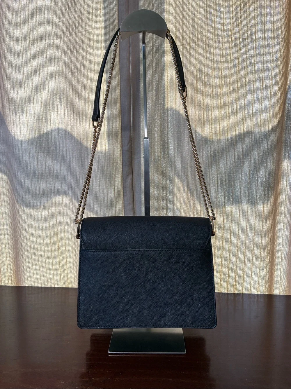Tory Burch Black Crossbody Bag with Gold Logo